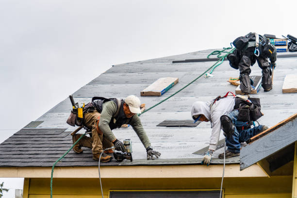 Professional Gutter Installation technician working in Fletcher, OK